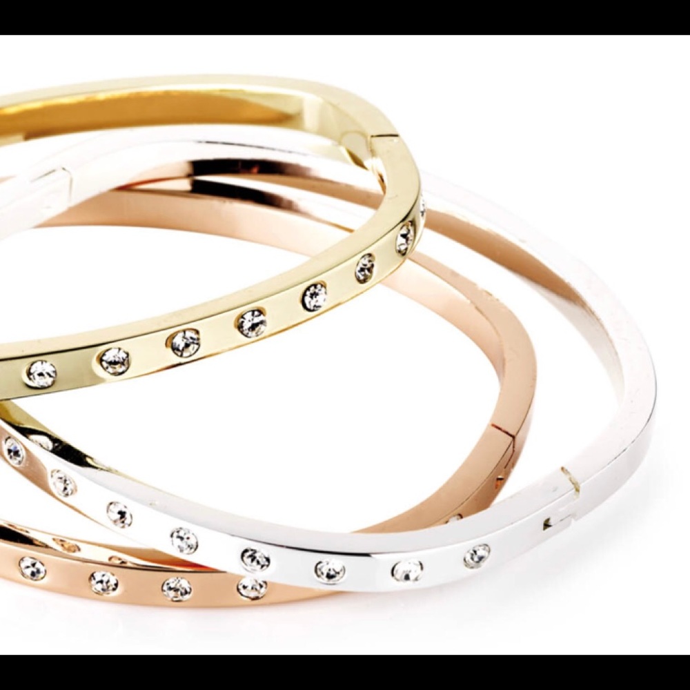Pierre Cardin tri-colour bangles